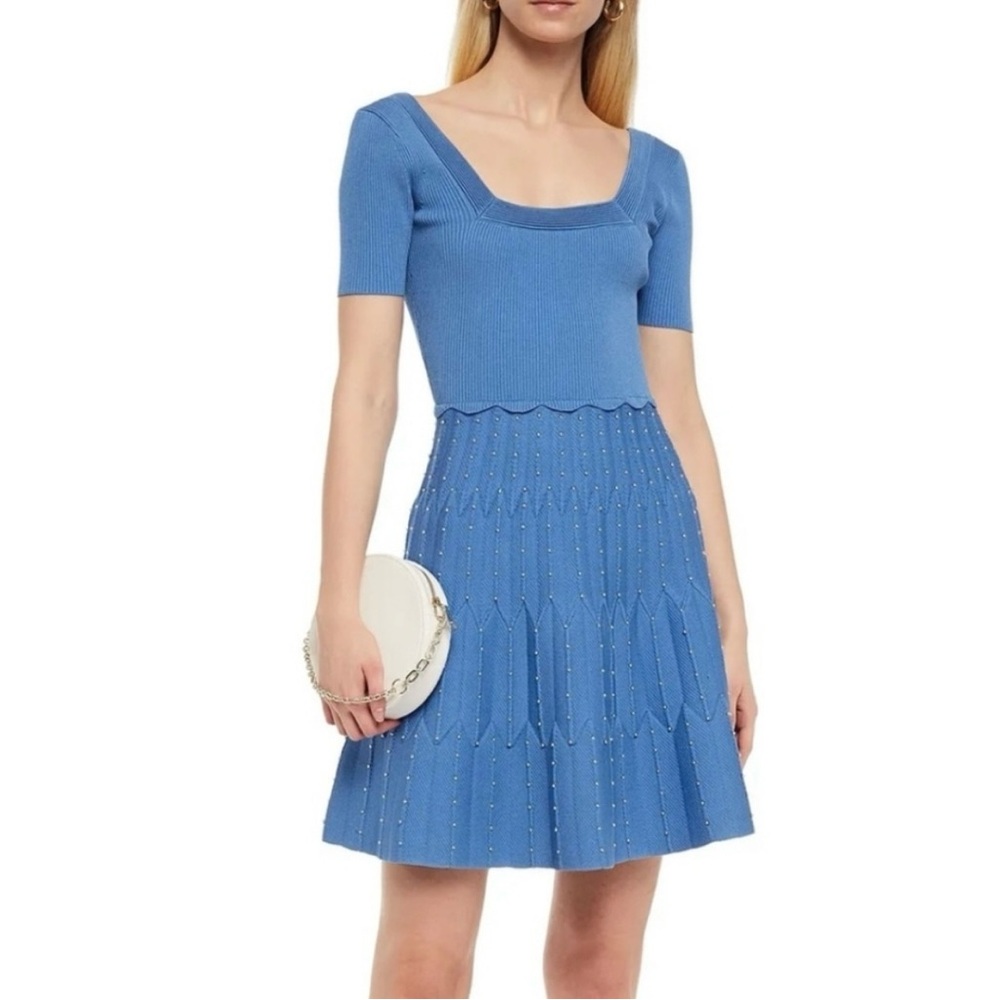 Sandro Blue knit Mini Dress
